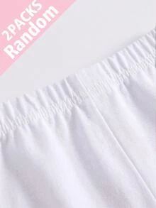 青少年女孩休閒極簡卡通圖案長款內搭褲 2件/組，適合秋冬穿著 - 彩色 - 查看 4
