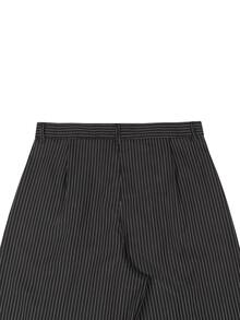 PAVTROS Men's Black Striped Long Pants, Button Fly Design, Minimalist Fashion Versatile Long Pants, Loose Casual Long Pants - Black - View 5