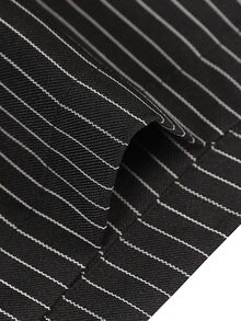 PAVTROS Men's Black Striped Long Pants, Button Fly Design, Minimalist Fashion Versatile Long Pants, Loose Casual Long Pants - Black - View 7