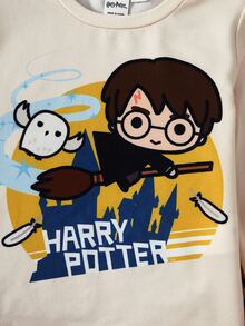 HARRY POTTER X SHEIN Baby Boy Cartoon Print Top & Pants Loungewear - Yellow - View 4