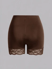 SHEIN Essnce 女款大尺碼 2 件組蕾絲拼接內搭褲 - 彩色 - 查看 6