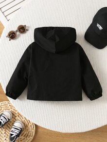SHEIN 男嬰秋冬休閒連帽保暖外套 - 彩色 - 查看 2
