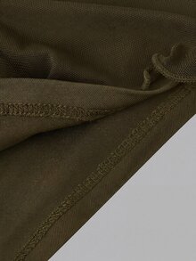 SHEIN MOD 3件組女款垂領方襬背心上衣 - 軍綠色 - 查看 9