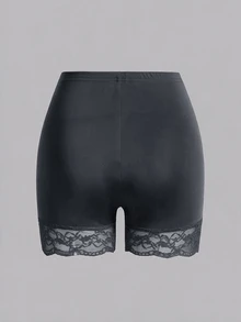 SHEIN Essnce 女款大尺碼 2 件組蕾絲拼接內搭褲 - 彩色 - 查看 4