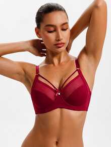 DesireSculpt 女款鋼圈內衣，1件 - 酒紅色 - 查看 7