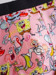 SpongeBob SquarePants | SHEIN Men's Cartoon Print Elastic Waist Casual Boxer Briefs - Multicolor - View 8