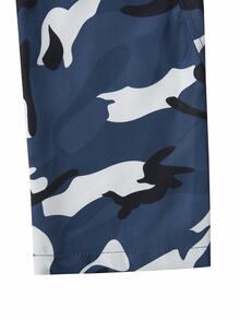 Manfinity Homme Men's Camouflage Print Drawstring Waist Loose Cargo Pants - Multicolor - View 6