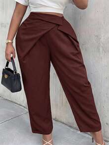 Slaydiva Spring/Summer Elegant Commute & Casual, Birthday Party, Graduation, Student Wear, Daily Outing, All- - Rust Brown - View 9