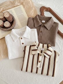 SHEIN 男童休閒3件套 Polo衫 波西米亞風 舒適 開學季 畢業禮服 婚禮生日派對 夏季舒適穿搭 - 彩色 - 查看 7