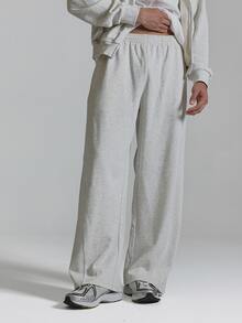 Barrel Leg Joggers Elasticated Waist "Musero"Branded Co Ord Joggers Only Autum Winter Essentials - Grey - View 2