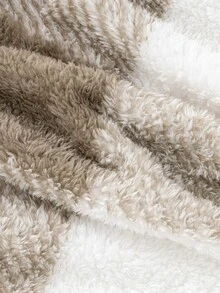 Tween Girl Long Sleeve Fleece Plaid Fuzzy Vest & Rib-Knit Top Pants 3Pcs Winter Set, Holiday Outfits, Casual - Brown - View 5