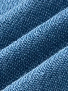 GlowEve Gaun Denim Model Wrap Bahu Terbuka Kasual Musim Panas untuk Wanita - Biru - View 6