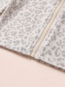 SHEIN 女童 2 件組立領拉鍊純色長袖上衣與長褲套裝，適合休閒、日常與校園穿著，適用春夏秋季 - 白色 - 查看 7