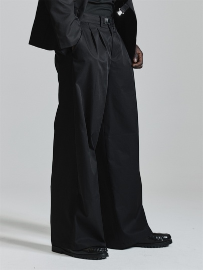 Musero Pleat Front Baggy Flip Metal Clip Fastening Suit Trouser Side And Back Pockets Co Ord Trousers Only Autum Winter Essentials