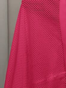 Slaydiva Plus Size Women Solid Color Lapel Collar Drop Shoulder Casual Knit Top - Watermelon Pink - View 9