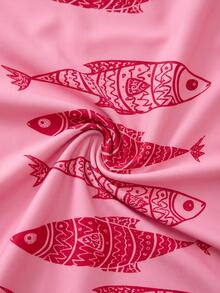 Swim Oasis 26SS 春夏度假風 魚骨 BOHO 風格 一件式泳衣附短褲 2 件套裝 - 彩色 - 查看 2