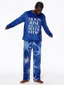 Rest Era Winter Fleece Men's Loungewear Set (Classic Basic Fit, Comfortable And Soft For Home) - Multicolor - View 6