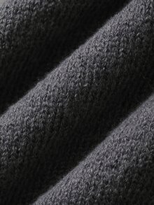 DAZY Autumn/Winter Grey Base Geometric Retro Pattern Jacquard Men's Crew Neck Half-Zip Sweater - Grey - View 7