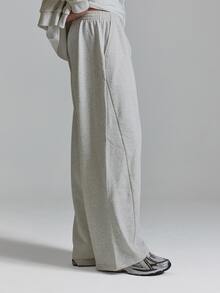 Barrel Leg Joggers Elasticated Waist "Musero"Branded Co Ord Joggers Only Autum Winter Essentials - Grey - View 3
