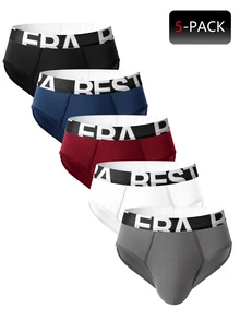 Rest Era 5pcs/Pack Men's Briefs - Multicolor - View 5