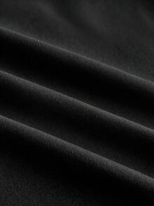 AXEPEAK 男士字母刺繡短袖口袋休閒 Polo 衫 - 黑色 - 查看 3