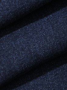 Dazy Plus Dark Wash Blue Vintage Denim Fitted Straight Leg Jeans, Elegant Versatile Long Jeans - Dark Wash - View 3