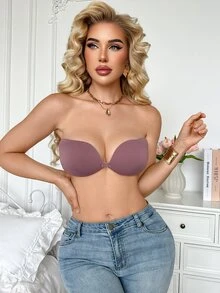 SHEIN 女款內衣配件（乳貼）1入/包 - 紫色 - 查看 4