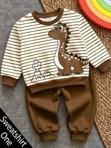 Infant Round Neck Casual Pullover Sweatshirt - Multicolor - View 3
