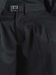 Musero Pleat Front Baggy Flip Metal Clip Fastening Suit Trouser Side And Back Pockets Co Ord Trousers Only Autum Winter Essentials - Black - View 5