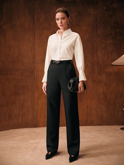 MOTF PREMIUM FASHION SLIM FIT VERSATILE COMMUTER WOMEN'S SUIT PANTS