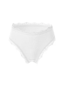 EverLounge 5pcs Black & White Lace Women's Triangle Panties - Multicolor - View 4