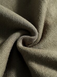 ROMWE MEN Men's Casual Zip-Up Hooded Cardigan, Versatile For Daily Wear And Travel - Army Green - View 6