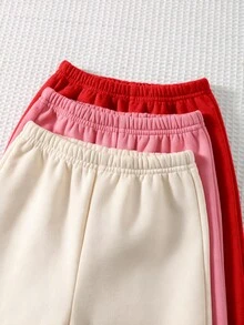 Cozy Pixies 女童小女孩圖案軟綿圓領長袖套頭運動衫＋彈性長褲 6件套，百搭舒適，適合秋冬 - 彩色 - 查看 4
