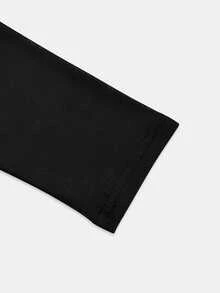 LUMIGAL Women's V-Neck Mesh Patchwork Dress - Black - View 4