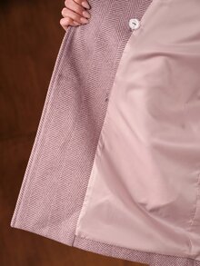 MOTF PREMIUM WOMEN'S SOLID COLOR CASUAL VERSATILE DAILY WEAR WOOL BLEND JACKET - Dusty Pink - View 8