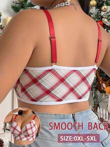 SHEIN Halloween Plus Size Wireless Bra, 1pc Party Rave White Autumn Sexy - Multicolor - View 2