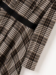 Rusticease Middle-Aged Women's Autumn/Winter Casual Plaid Dress - Multicolor - View 4