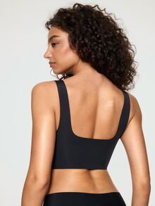 SHAPORA 1pc Minimalist Comfortable Seamless Women's Underwear - Black - View 2
