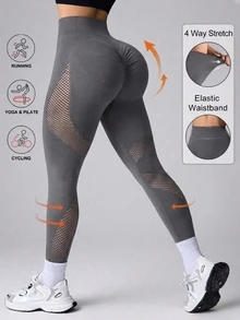 Velisys Velisys Women's Seamless High Elasticity Sports Yoga Fitness Tight Leggings - Multicolor - View 2