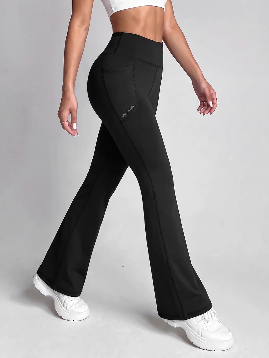 SHEIN Unity Women's High Waist Casual Daily Travel Sports Tight Leggings - Black - View 1