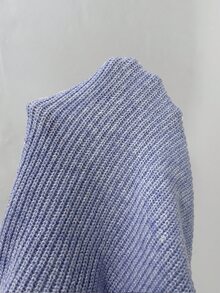Aloruh 女款韓式時尚短袖針織上衣，休閒款 - 淺藍色 - 查看 9