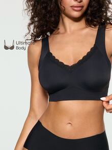 SHAPORA 1pc Minimalist Comfortable Seamless Women's Underwear - Black - View 1