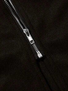 Trelyra 女款復古金屬雙排扣修身拿破崙夾克外套 - 咖啡棕 - 查看 3
