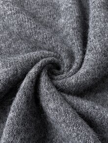 Pariaura Sweater Pullover Lengan Panjang Rajut Lembut Warna Abu-abu dengan Dekorasi Pita Besar, Serbaguna, dan Gaya Vintage untuk Musim Gugur/Dingin. - Grey - View 6