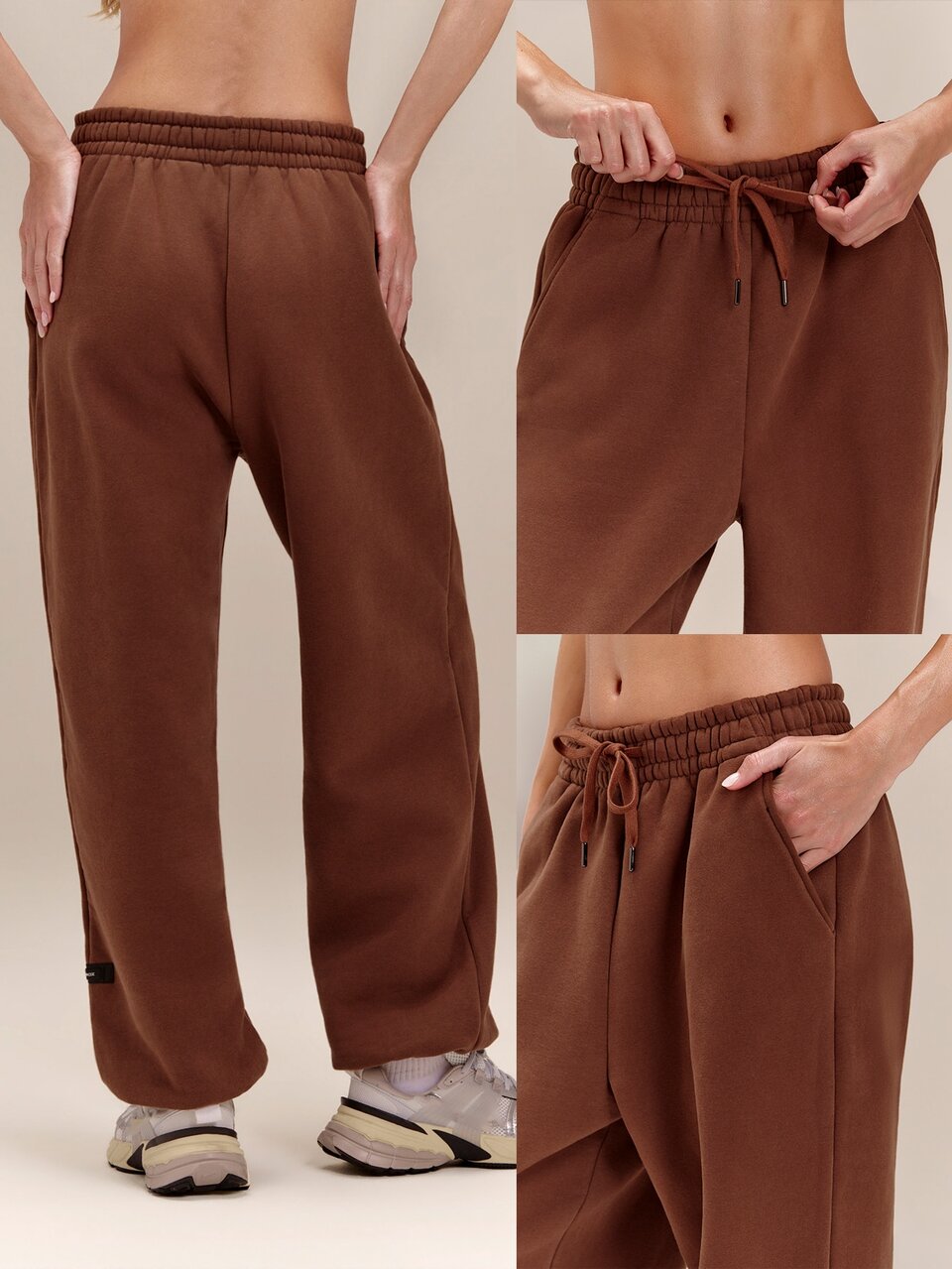 Heavyweight Fleece Petite 26" Slow Days Oversized Joggers With Adjustable Drawstring Waist & Side Pockets Daily Casual Winter