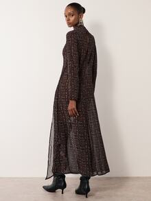 MERLEAU Women's Modern Print Semi-Sheer Dress - Multicolor - View 2