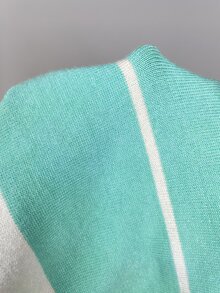 Serisse Casual Commute Colorblock Striped Knit Top - Mint Green - View 8