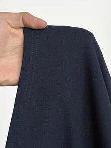 NU&NOW Robe Grande Taille avec Volants et Fente Volants Automne - Bleu marine - Voir 7