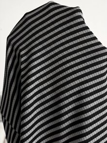SHEIN Maternity Simple Versatile Striped Colorblock Long Sleeve T-Shirt - Grey - View 7