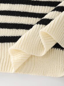 LUMIGAL Women's Casual Contrast Striped Cardigan, Autumn/Winter - Multicolor - View 6
